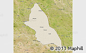 Shaded Relief Map of Saran, satellite outside