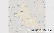 Shaded Relief Map of Saran, semi-desaturated