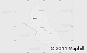 Silver Style Map of Saran, single color outside