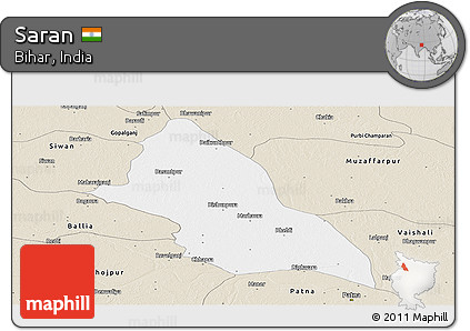 Classic Style Panoramic Map of Saran