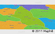 Physical Panoramic Map of Saran, political outside