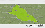Physical Panoramic Map of Saran, semi-desaturated