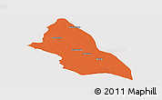 Political Panoramic Map of Saran, cropped outside