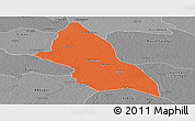 Political Panoramic Map of Saran, desaturated