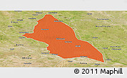 Political Panoramic Map of Saran, satellite outside
