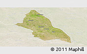 Satellite Panoramic Map of Saran, lighten