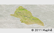 Satellite Panoramic Map of Saran, lighten, semi-desaturated