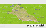 Satellite Panoramic Map of Saran, physical outside