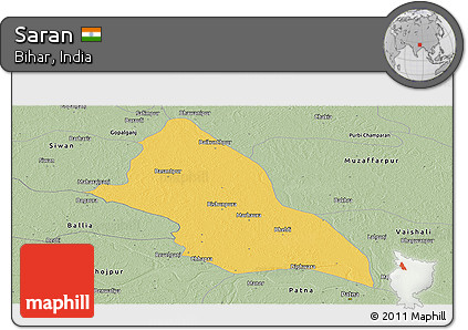 Savanna Style Panoramic Map of Saran