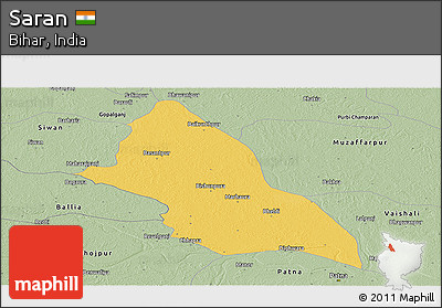 Savanna Style Panoramic Map of Saran