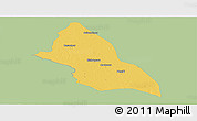 Savanna Style Panoramic Map of Saran, single color outside