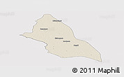 Shaded Relief Panoramic Map of Saran, cropped outside
