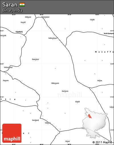 Blank Simple Map of Saran