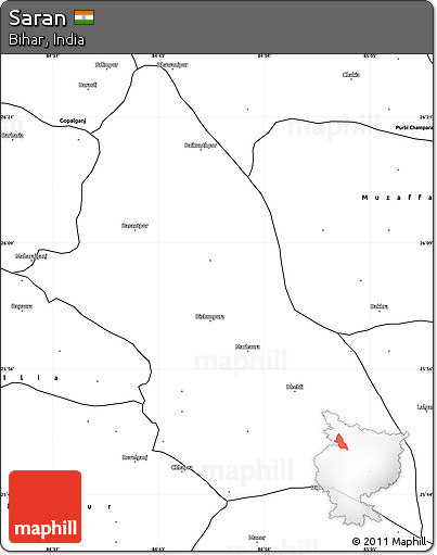Blank Simple Map of Saran