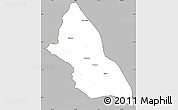 Gray Simple Map of Saran, cropped outside