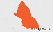 Political Simple Map of Saran, single color outside