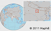 Gray Location Map of Siwan