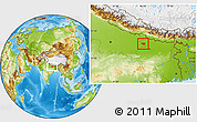 Physical Location Map of Siwan