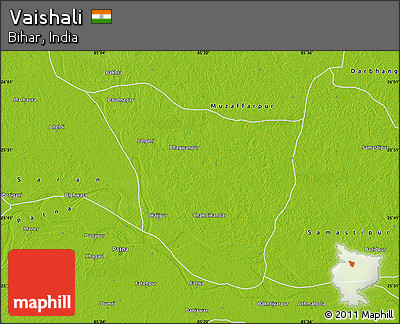 Physical Map of Vaishali