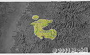 Satellite 3D Map of Dadra and Nagar Haveli, darken, desaturated
