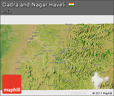 Satellite 3D Map of Dadra and Nagar Haveli