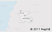 Silver Style 3D Map of Dadra and Nagar Haveli, single color outside