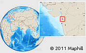 Shaded Relief Location Map of Dadra and Nagar Haveli