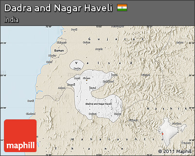 Classic Style Map of Dadra and Nagar Haveli