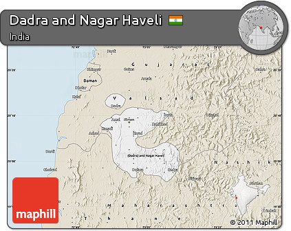 Classic Style Map of Dadra and Nagar Haveli
