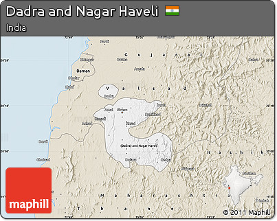 Classic Style Map of Dadra and Nagar Haveli