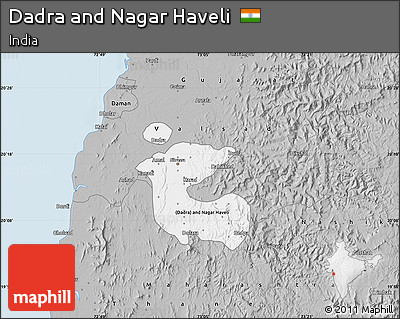 Gray Map of Dadra and Nagar Haveli