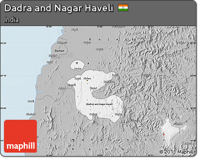 Gray Map of Dadra and Nagar Haveli