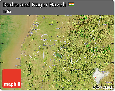 Satellite Map of Dadra and Nagar Haveli