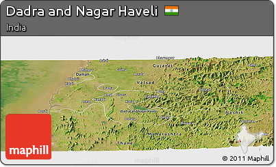 Satellite Panoramic Map of Dadra and Nagar Haveli