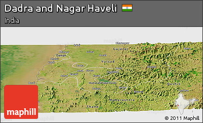 Satellite Panoramic Map of Dadra and Nagar Haveli