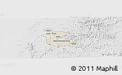 Shaded Relief Panoramic Map of Dadra and Nagar Haveli, lighten, desaturated