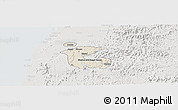 Shaded Relief Panoramic Map of Dadra and Nagar Haveli, lighten, semi-desaturated