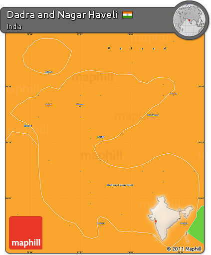 Political Simple Map of Dadra and Nagar Haveli