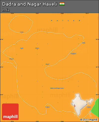 Political Simple Map of Dadra and Nagar Haveli