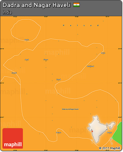 Political Simple Map of Dadra and Nagar Haveli