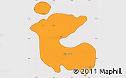 Political Shades Simple Map of Dadra and Nagar Haveli, cropped outside