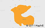 Political Shades Simple Map of Dadra and Nagar Haveli, single color outside