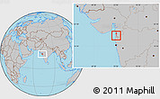 Gray Location Map of Daman