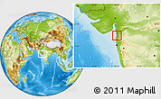 Physical Location Map of Daman