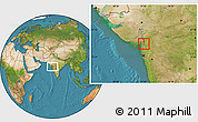Satellite Location Map of Daman