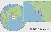Savanna Style Location Map of Diu