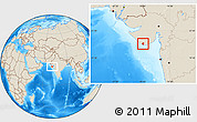 Shaded Relief Location Map of Diu