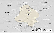 Shaded Relief 3D Map of Delhi, desaturated