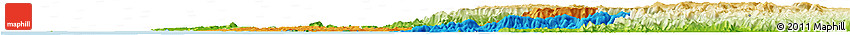 Political Horizon Map of Goa, physical outside