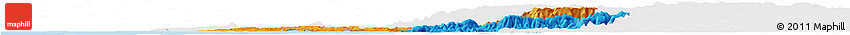 Political Horizon Map of Goa, single color outside